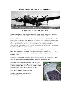 A preview of a PDF biography for Carter, Francis Edward